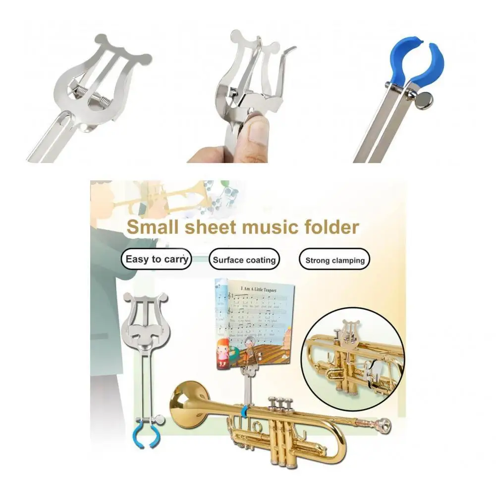 

Sturdy Practical Sheet Music Clip Stand Instrument Holder Long-lasting Sheet Music Clip High Hardness for Concert Halls