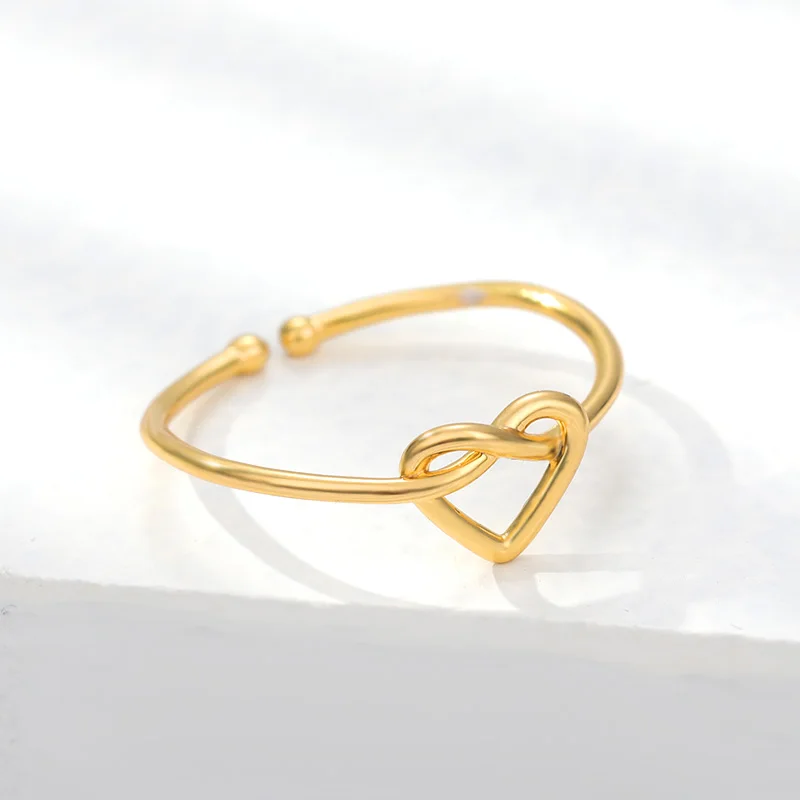 

2021 NEW Stainless steel Heart Ring For Women Engagemen Simple Cut Ring Wedding Rings Mujer Bague Femme Jewelry With Heart