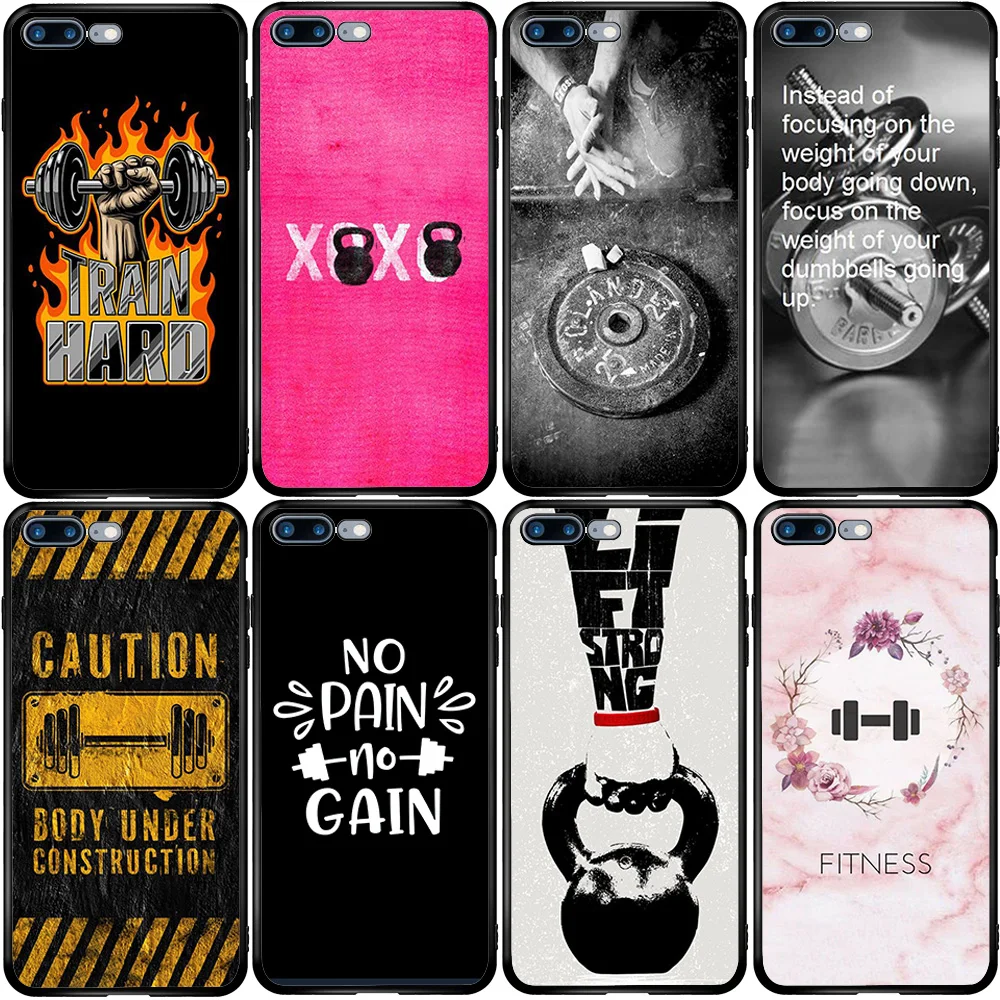 Phone Case for iPhone 5 5s SE 2020 6 6S 7 8 XS XR 11 12 Oneplus 3 5T 6T 7T Pro Max Plus Обучение Crossfit c гирями нарастить