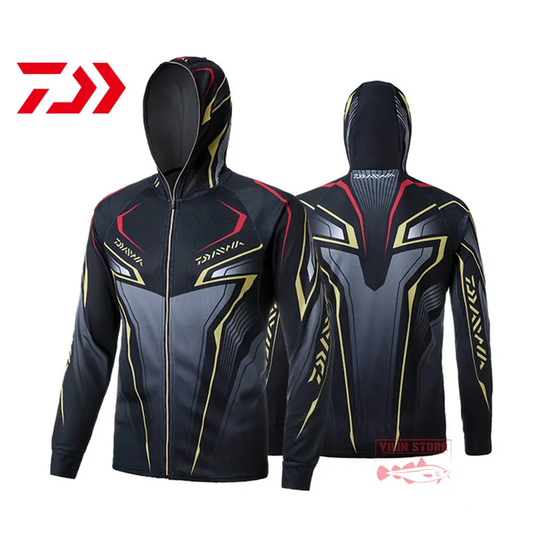 

2021 New Daiwa Fishing Clothing Men Long Sleeve Quick Dry Fishing Shirts Outdoor Sports FIshing Clothes Hooded Fishing Jacket