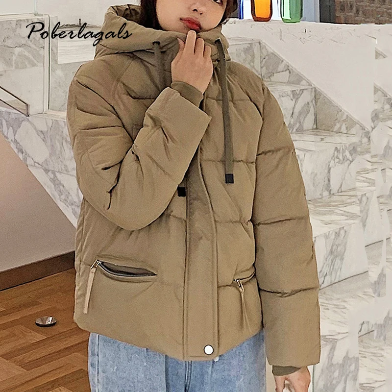 Женская куртка-парка с хлопковой подкладкой в Корейском стиле свободная куртка