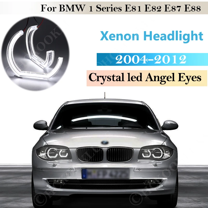 

Halo Rings Light Kits For BMW E81 E82 E87 E88 2004 - 2012 DTM Style Crystal LED Angel Eyes Xenon Headlight White Car Accessories