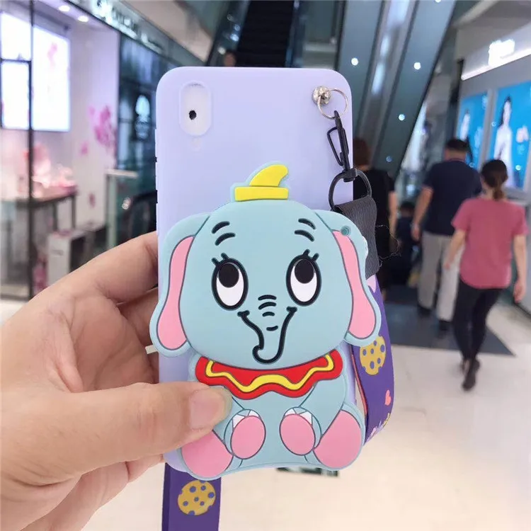 BlueElephant Purple Мягкий силиконовый чехол с 3D кошельком из мультфильма «сделай сам» корпус для Huawei P10 Plus P9 Lite mini P8 Lite - Цвет: BlueElephant Purple