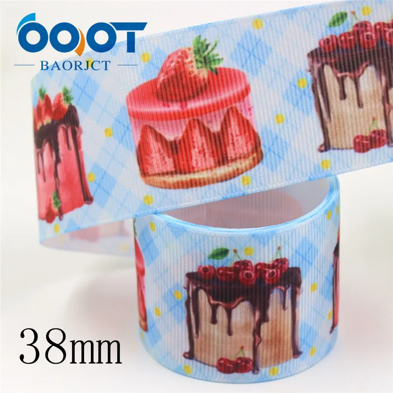 I-19920-2237 OOOT BAORJCT I-19920-2224, 25 мм, 38 мм 10 ярдов фрукты, торт, мультфильм печатных корсажные ленты, ленты ремесла, лук крышка DIY аксессуары - Цвет: I-19920-2237