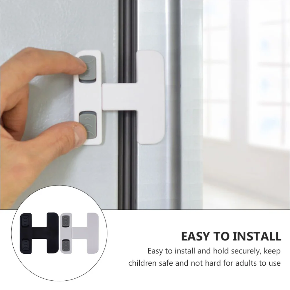 

2pcs Creative Safety Locks Adhesive Cabinet Drawer Fridge Child Proof Locks