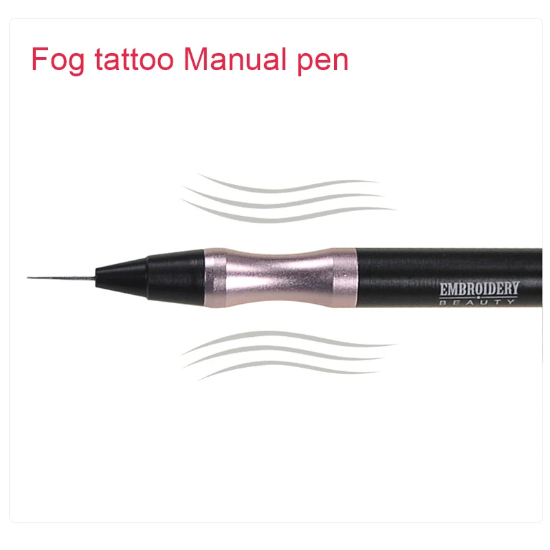 Ручная ручка для татуировки + 10 шт. дисковое лезвие черные иглы 3D Перманентный