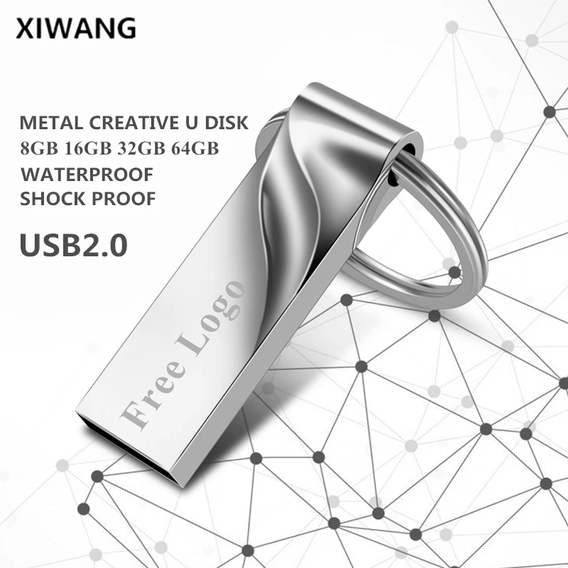 Креативный usb флеш-накопитель 128 Гб 64 Гб металлический ключ-Флешка 32 ГБ флеш-накопитель 16 ГБ 8 ГБ usb флешка 2,0 флеш-карта памяти бесплатный логотип на заказ