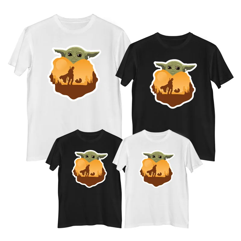 Disney на тему Звездных войн Мандалорское Детские Йоды Футболка 100% хлопок мужские и