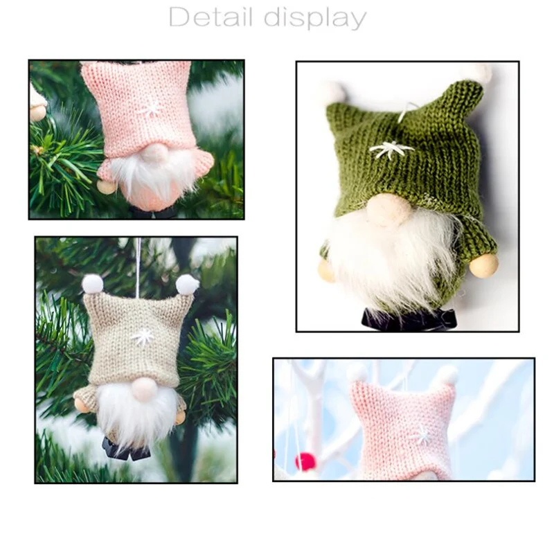 Рождественские украшения из шерсти Милый старый человек кулон в форме куклы