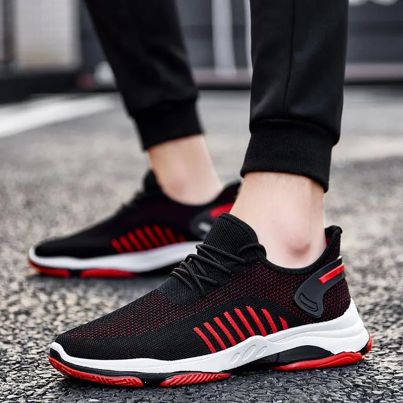 Summer Sneakers for Men Footwear Sport Running Shoes Men's Sports Walking Breathing Trainer Black Arena Fitness A-365 | Спорт и