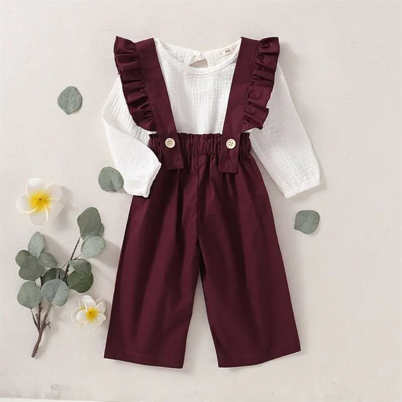 

AU Newborn Infant Baby Girl Cotton Tops T-Shirt Long Pants 2PCS Clothes Outfits