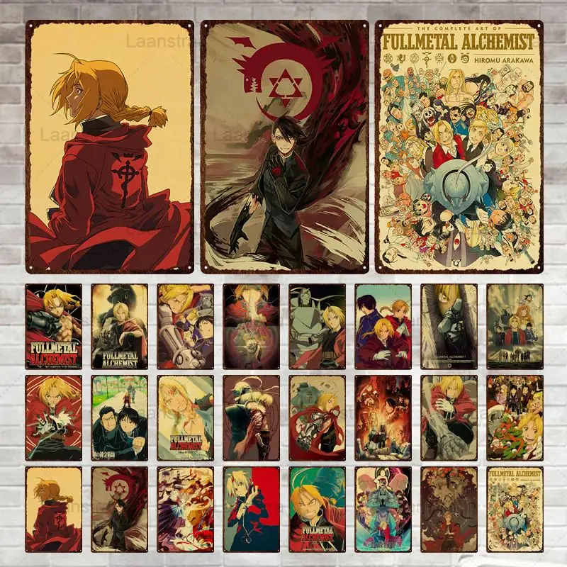 

Fullmetal Alchemist Metal Tin Sign Vintage Decorative Plaque Man Cave Bar Club Cafe Room Wall Decor Home Decor Retro Iron Plate