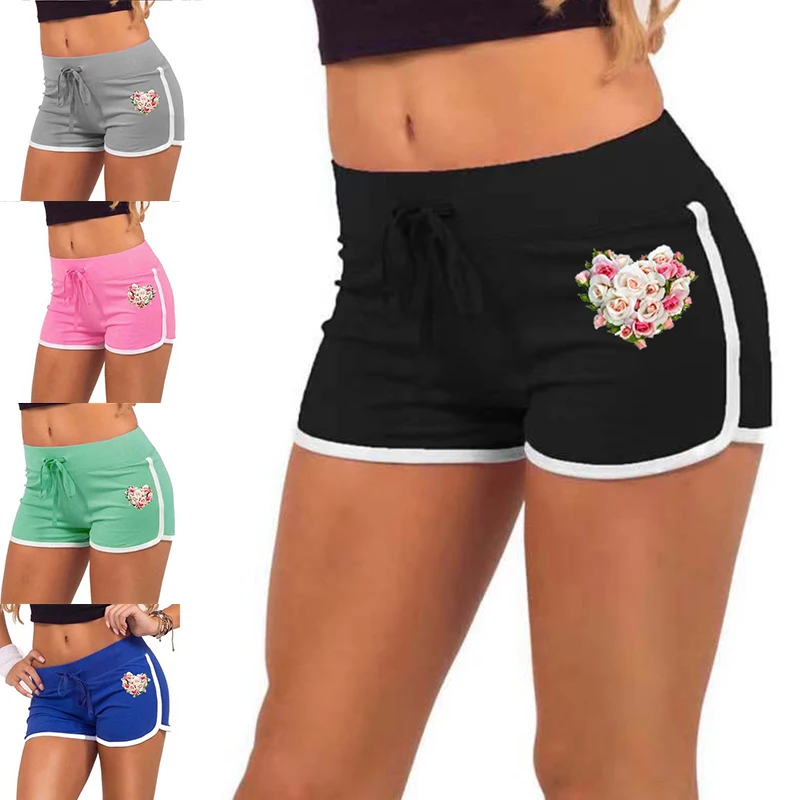 

2021 New Summer Ladies Shorts Hot Shorts European And American Women's Sexy Running Stretch Sports Shorts