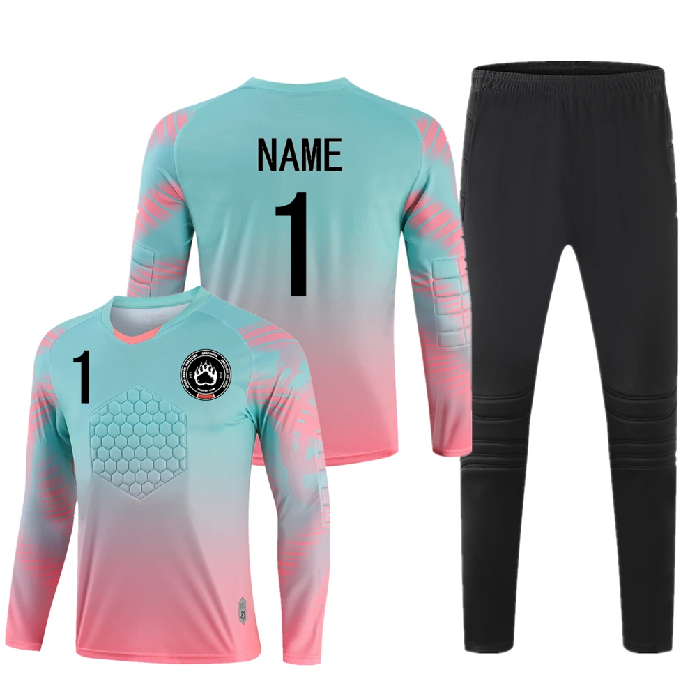 Футболка и шорты для мужчин женщин комплект из джерси с губкой защиты вратаря