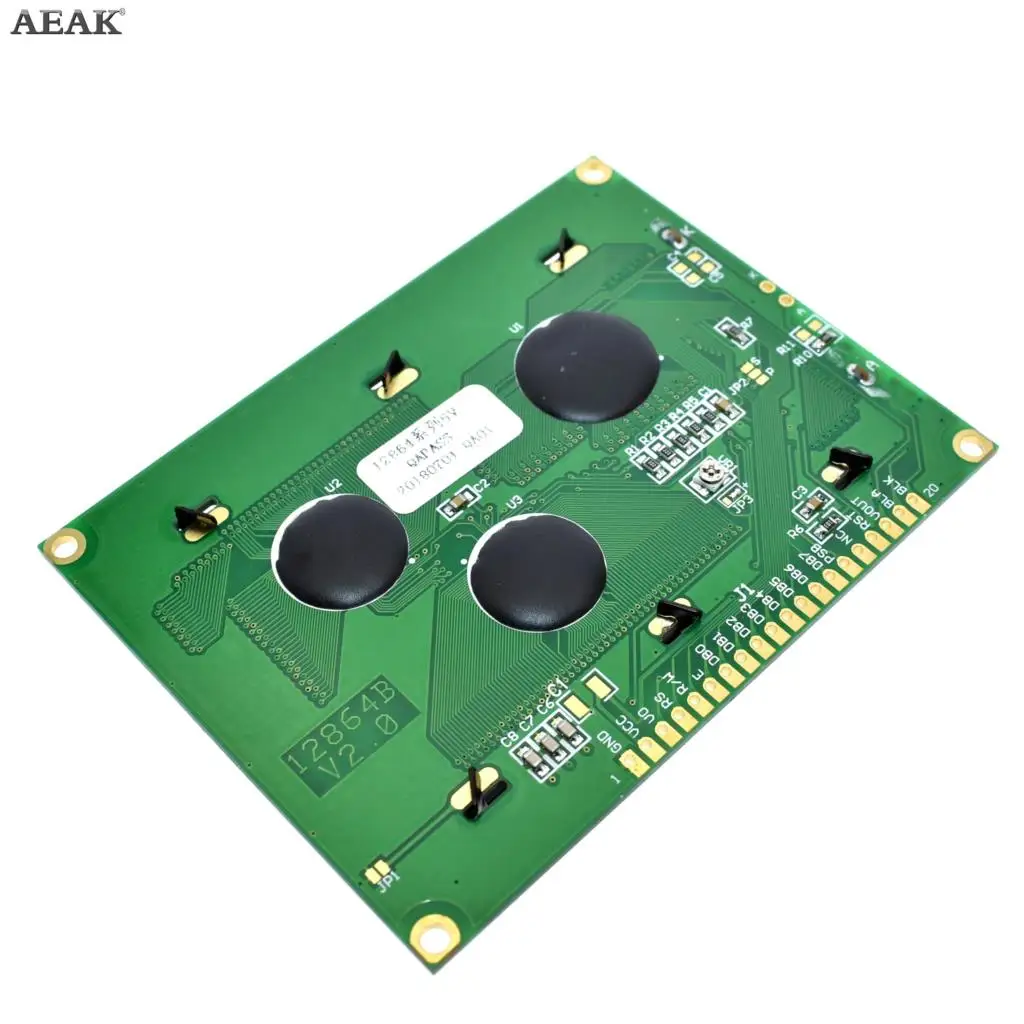 Графический модуль с ЖК дисплеем для arduino raspberry pi 12864 128x64 Dots зеленого цвета