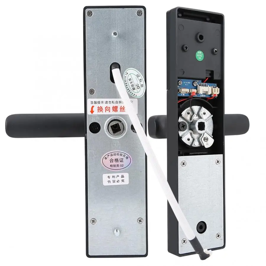 Fingerprint Door Lock Fingerprint&ampCard&ampPassword&ampKey Anti-Theft 2-Tough Electronic Home Security Smart Black | Обустройство