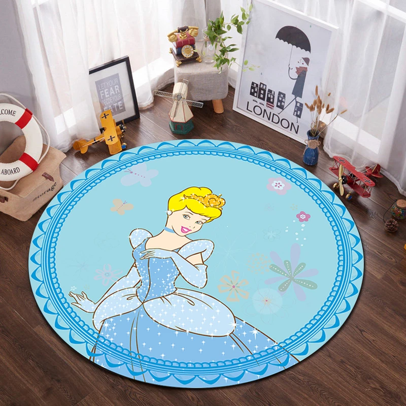 Коврик для игр Disney Princess Baby Play Mat круглый ковер для комнаты девочки, украшение, ковер для пола возле кровати, большие ковры для гостиной.