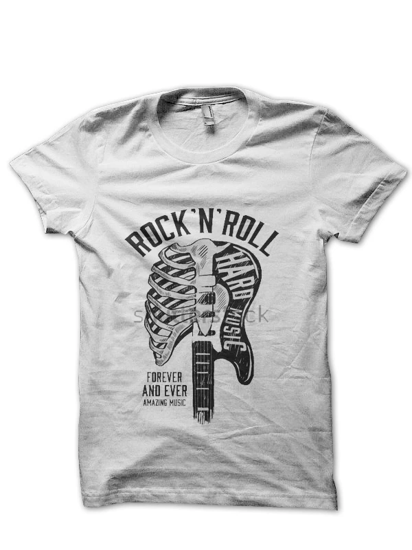 Рок н ролл белая полуфутболка| |