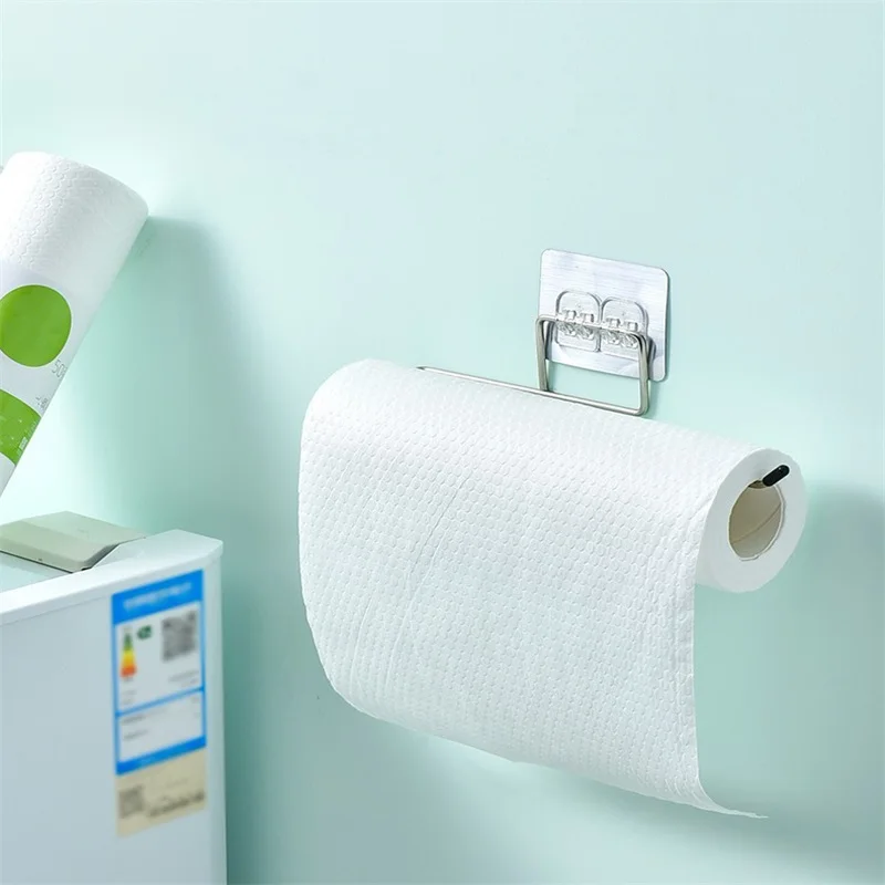 

Bathroom Toilet Paper Holder Roll Paper Holder Towel Bar Shelf Kitchen Toilet Paper Tissue Holder Hanging Stand Storage Rack