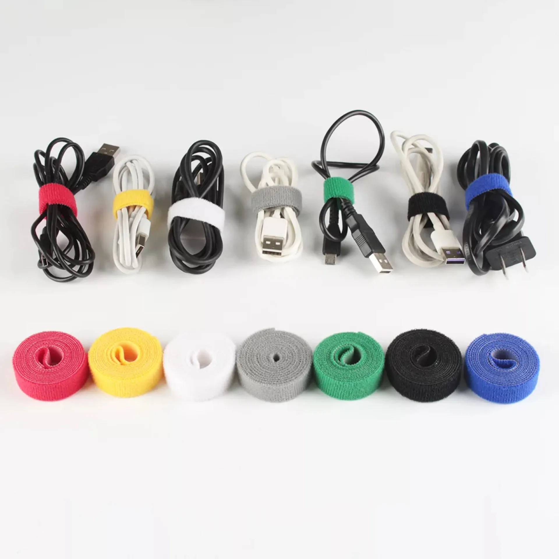 Самоклеящиеся Многоразовые Кабельные стяжки нейлоновая застежка липучка