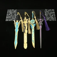 game genshin impact sword keychains genshin cosplay figure weapons skyward blade model key rings gifts collections toy keychain