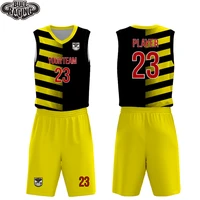 basketball jersey uniform design color red yellow blue personal design custom sublimated sportswear customization