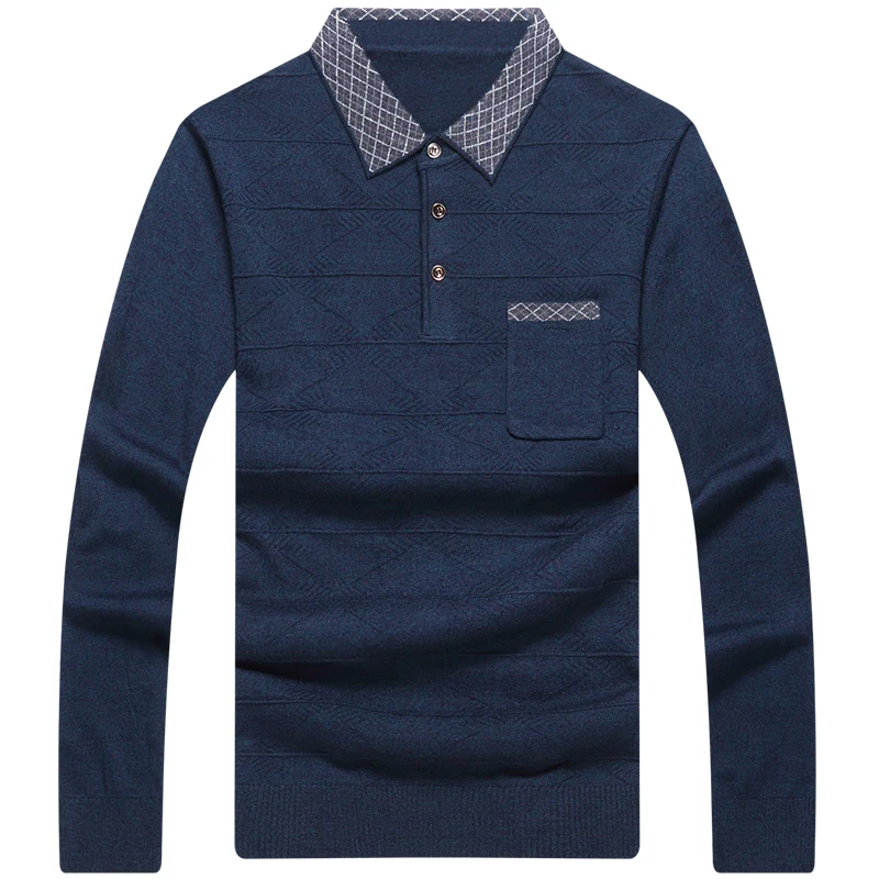2021 Brand Casual Pocket Fitness Long Sleeve Polo Shirt Men Poloshirt Jersey Striped Mens Polos Tee Shirts Dress Fashions 81048 | Мужская