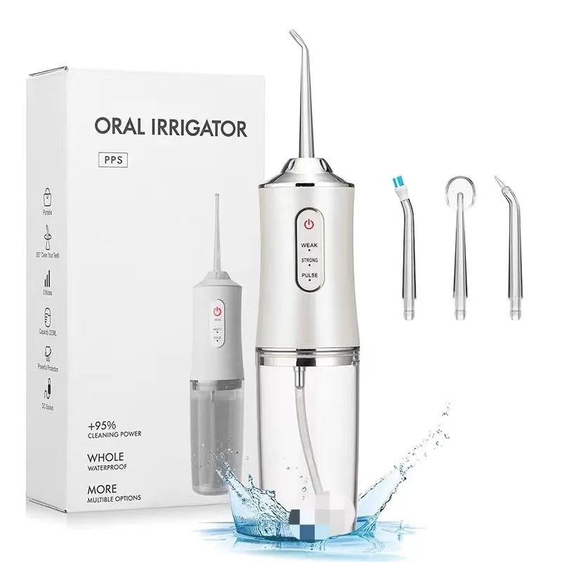 

USB rechargeable Oral irrigator, 3 modes, portable Dental water jet, 220ML water tank, imperm tooth cleaner