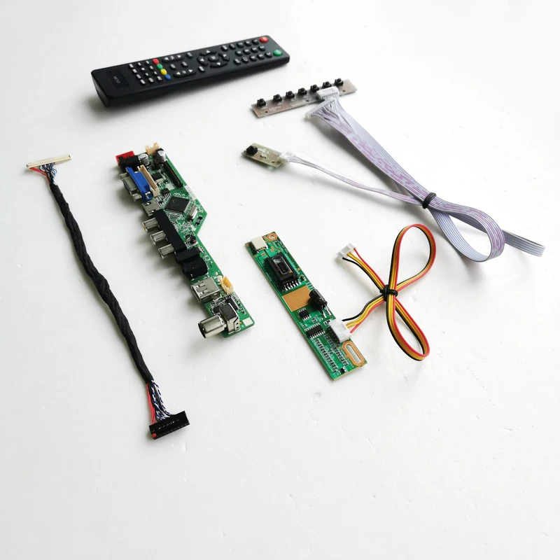 

For N141C1-L01/L02 VGA AV USB RF LCD Display Panel TV Controller Board Remote+Inverter+keyboard 1CCFL 30Pin LVDS DIY Kit