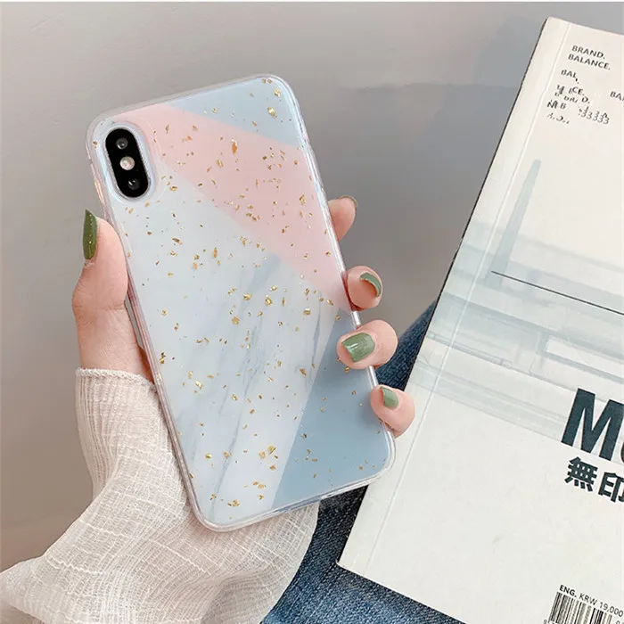 1 Gimfun Блестящий Кристальный Мягкий ТПУ чехол для телефона для Iphone X Xr Xsmas Прозрачный блестящий чехол из фольги для Iphone 11 Pro Max 6 7 8 Plus - Цвет: 1