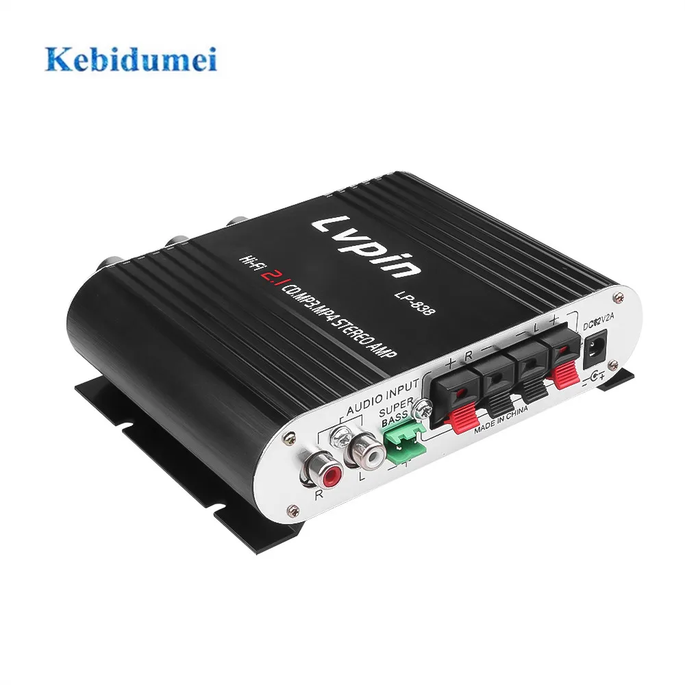 Усилители каналов Lvpin LP-838 Hi-Fi 2 1 автомобильный стереосабвуфер усилитель басов