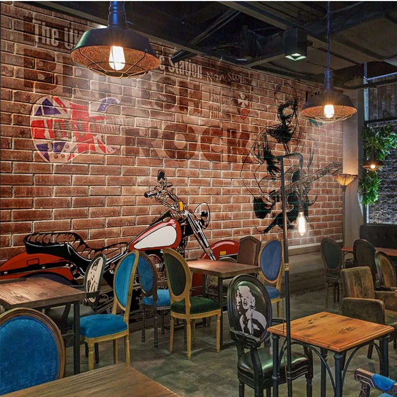 

Прямая поставка фото обои Англия Ретро Рок фон настенная Студия Обои ресторан коридор декоративная живопись