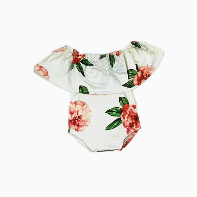 Pelele sin mangas con hombros descubiertos para reci&eacute;n nacida, traje de beb&eacute;, Color floral, accesorios de fotograf&iacute;a-3