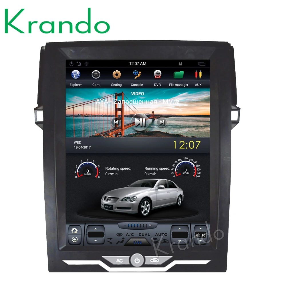 Krando Android 9 0 4G 12 1 &quotвертикальный экран Автомобильный мультимедийный плеер аудио