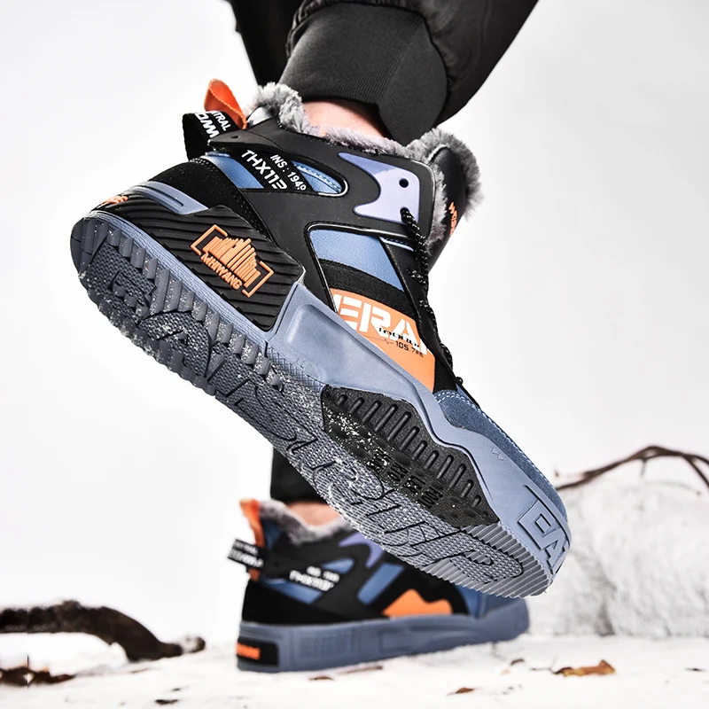 

Winter Sport Shoes for Men Plush Running Shoes Athletic Tennis Walking Shoes Men Sneaker Gym Jogging Shoes Skateboarding Shoes