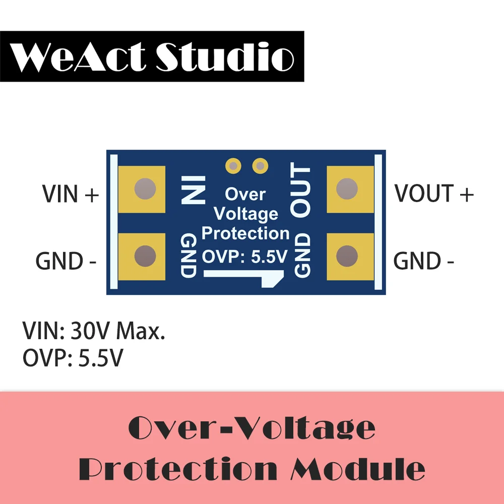 WeAct модуль защиты от перенапряжения OVP 5 В А 30 в мини-защита питания - купить по