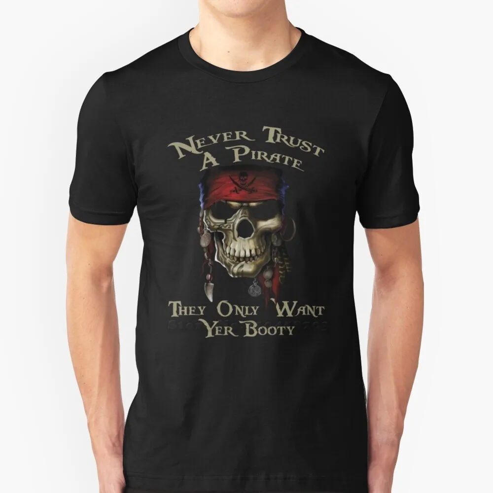 Футболка с надписью Never Trust A Pirate They Only Want Yer Booty Gasparilla футболка коротким рукавом в