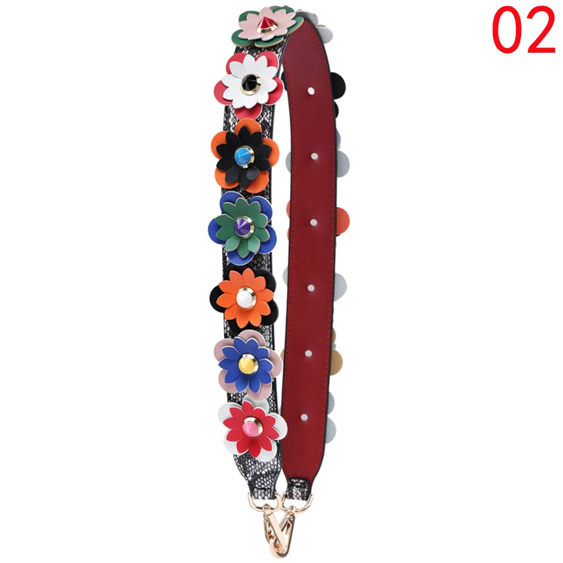 

Colorful Women Shoulder Bag Strap for Cross body Flower Bag Accessories PU O Bag Belt Handle Handbag Straps Adjustable New