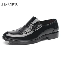 black slip on men leather formal shoes men classic fashion official shoes sapato social oxford dress shoes men business shoe