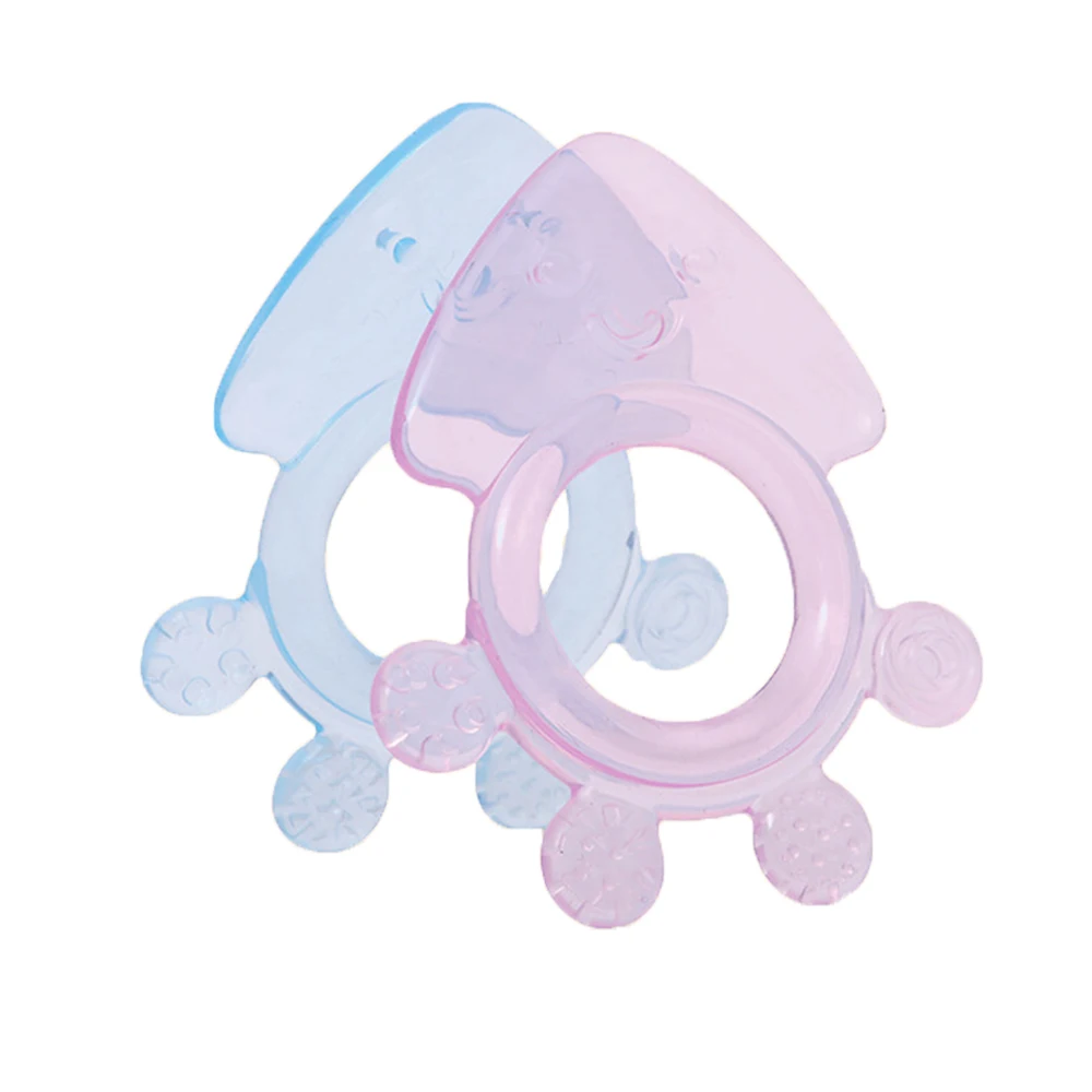 

1Pc Cute Baby Teether Kids Food Grade Silicone Teether Baby Soother Teething Chewable Pacifier Toys Baby Care