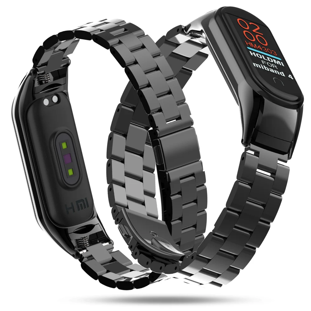 Fashion Replacement Metal Strap MI band 6 Global Stainless Steel Bracelet Wristbands Mi5 strap for Xiaomi mi Band 4 correa | Электроника