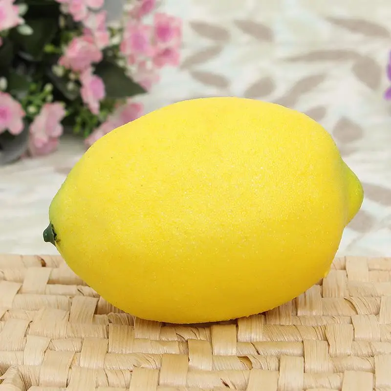 

NEW Lifelike Simulation Large Lemons Plastic Solid Artificial Fruit Cabinet Home Decor Party Fake Fruit Model Mold Wholesale