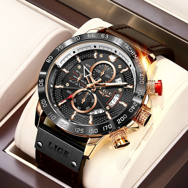 LIGE New Fashion Date Quartz Men Watches Top Brand Luxury Male Clock Chronograph Sport Mens WristWatch Hodinky Relogio Masculino