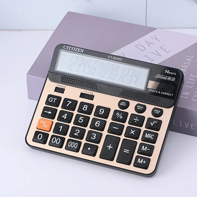 14 Digits Electronic Calculator Large Screen Desktop Calculators Home Office School Calculators Financial Accounting Tools 3