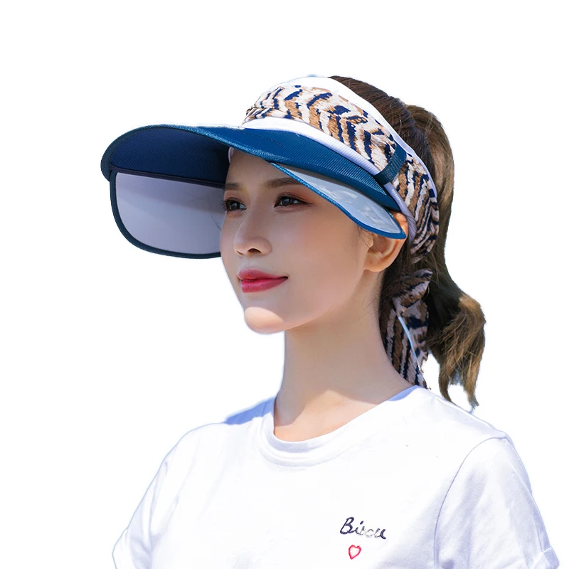

Size adjustableWomen's UV riding sunglasses outdoor sports sun hat female summer sun hat empty top ladies beach hat