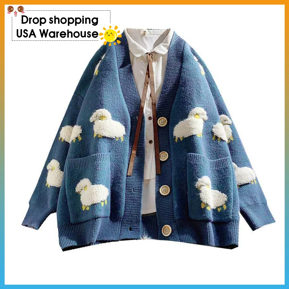 Женский осенний кардиган свитер женская Свободная верхняя одежда толстая 2020