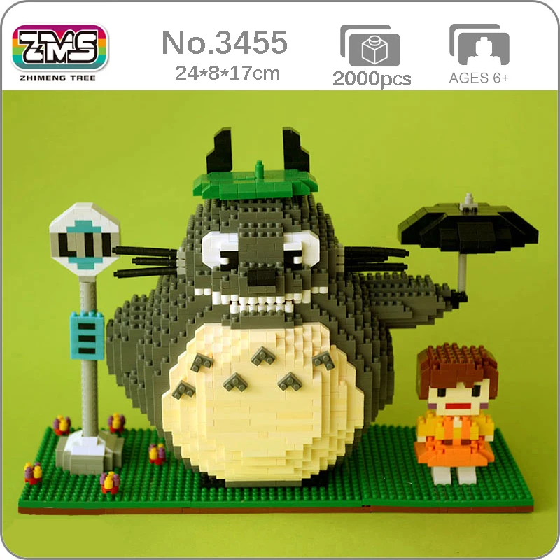 ZMS 3455 аниме Мой сосед Тоторо Кот питомец зонт для девочек DIY Мини Алмазные блоки