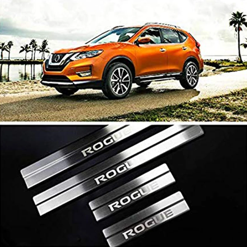 Накладка на порог из нержавеющей стали для Nissan Rogue 2019|Буксиры и подвесные