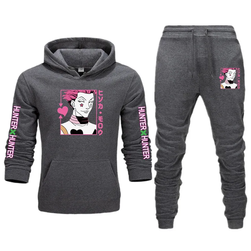 

New Men's hoodie sports suit cotton polyester drawstring sportswear trend fashion Autumn And Winter pullover suit