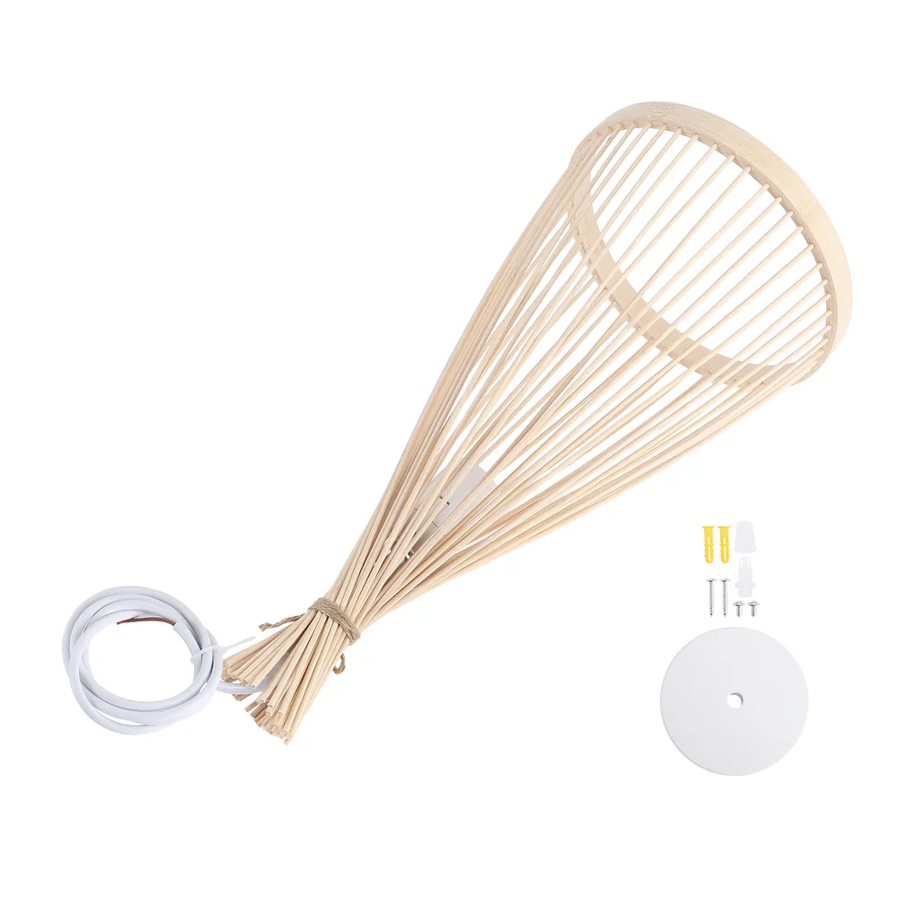 

Classic Bamboo Chandelier Woven Bamboo Light Bamboo Hanging Lamp for Home